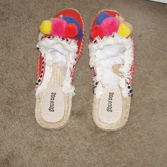 NIB size 8.5 Soludos Espadrille flats Mules with Tassels - Picture 10 of 12